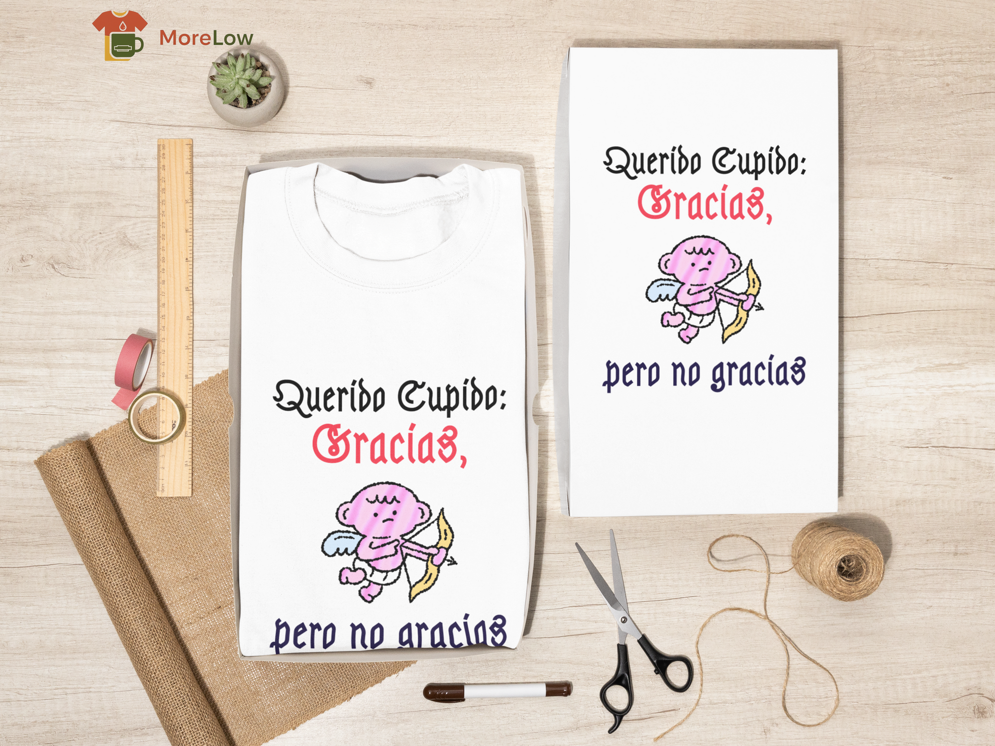Spanish Anti-Valentine's Day 'Querido Cupido' Sweatshirt & T-Shirt