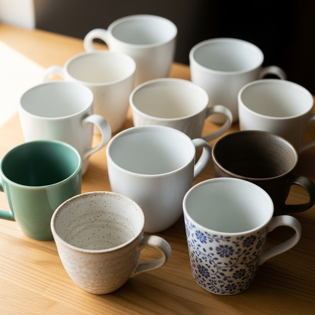 Mugs, Cups and Other Glassware