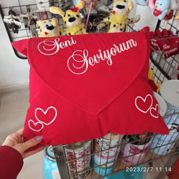 Square Letter Pillowcase with Photo Insert