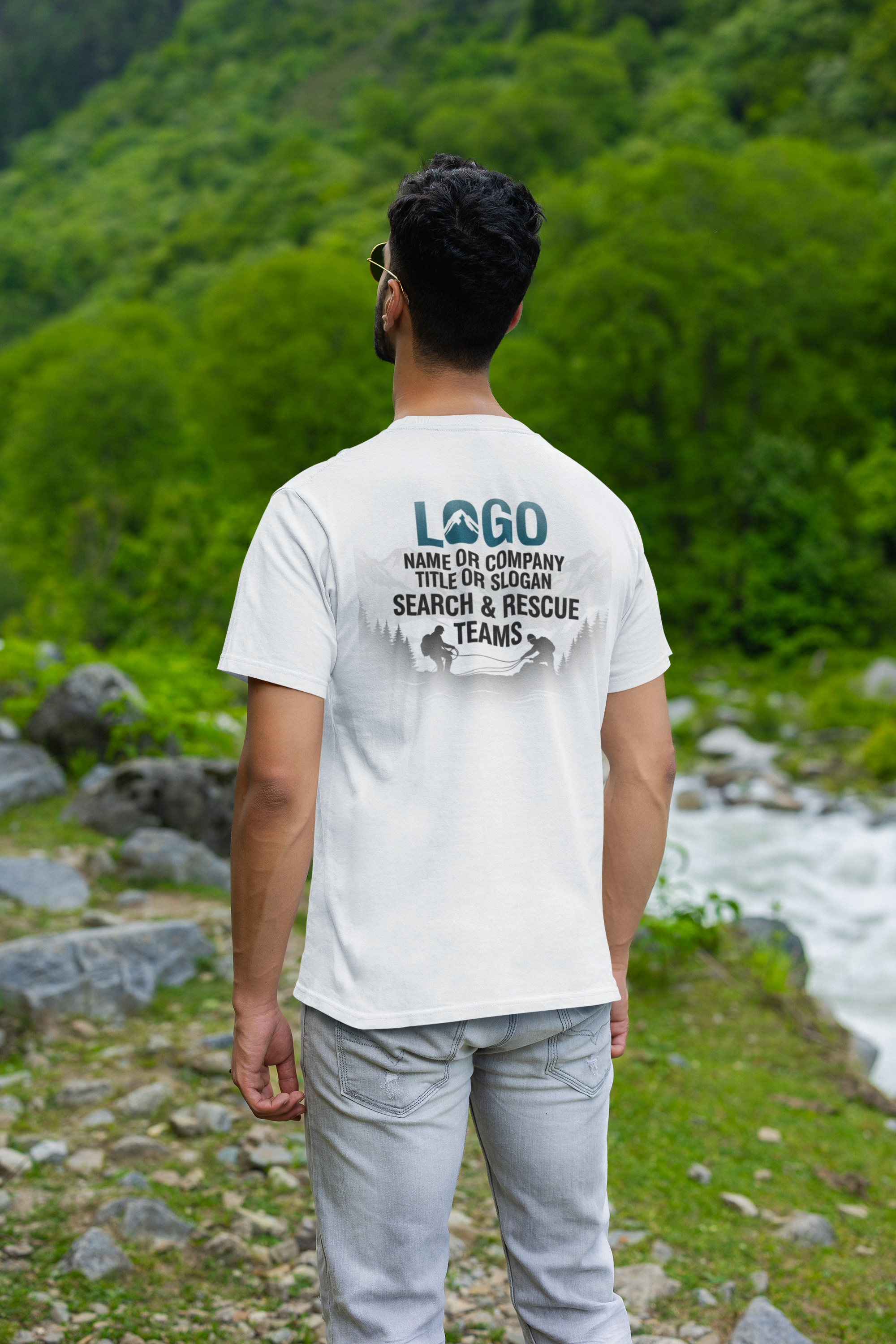 Personalized Search and Rescue T-shirt | T-shirt with Team Name Printed | Mountain Rescue Team Apparel | Emergency Personnel T-shirt