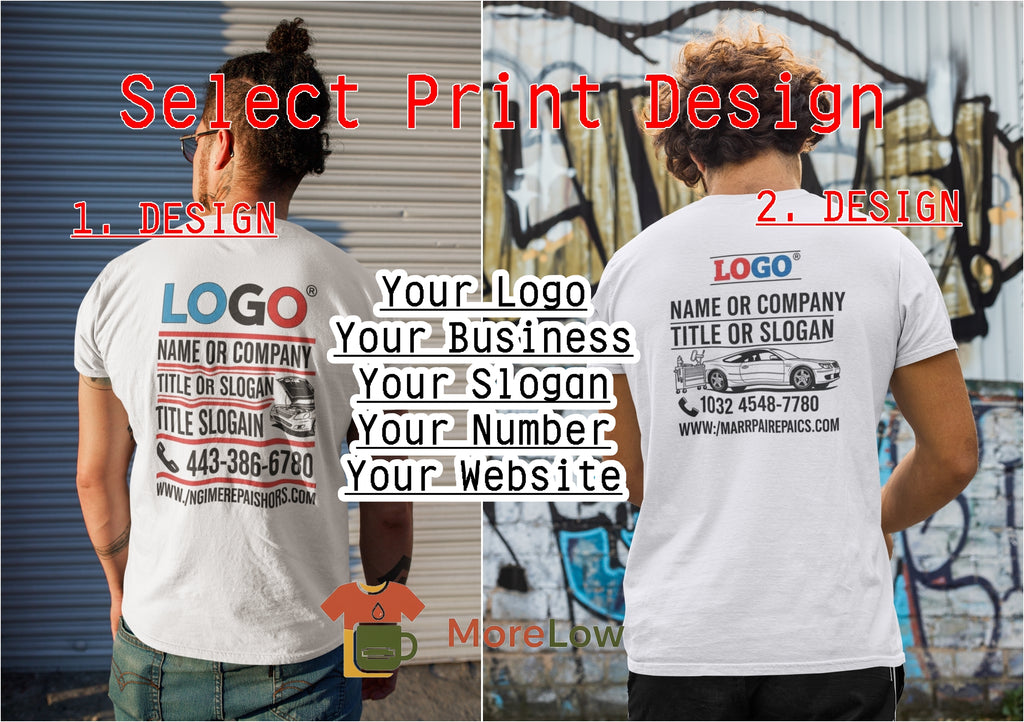Custom Auto Mechanic T-shirt | T-shirt with Mechanic Business Logo | Car Service Staff T-shirt | Durable Polyester and Cotton Blend