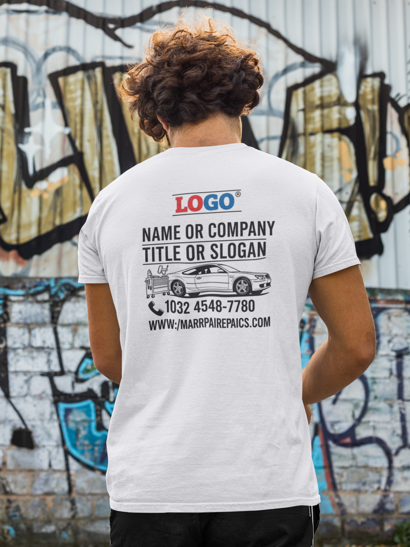 Custom Auto Mechanic T-shirt | T-shirt with Mechanic Business Logo | Car Service Staff T-shirt | Durable Polyester and Cotton Blend