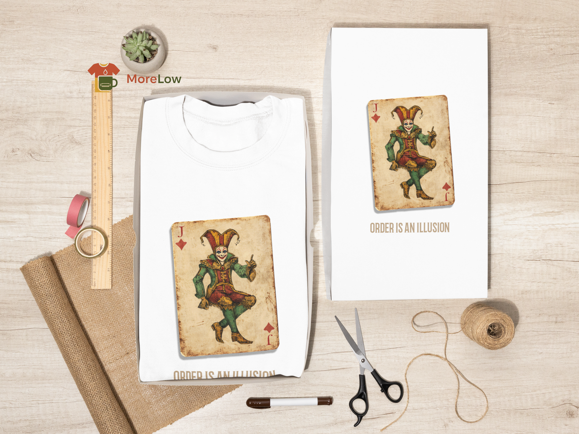 Funny Jester Card 'Order is an Illusion' Sweatshirt & T-Shirt