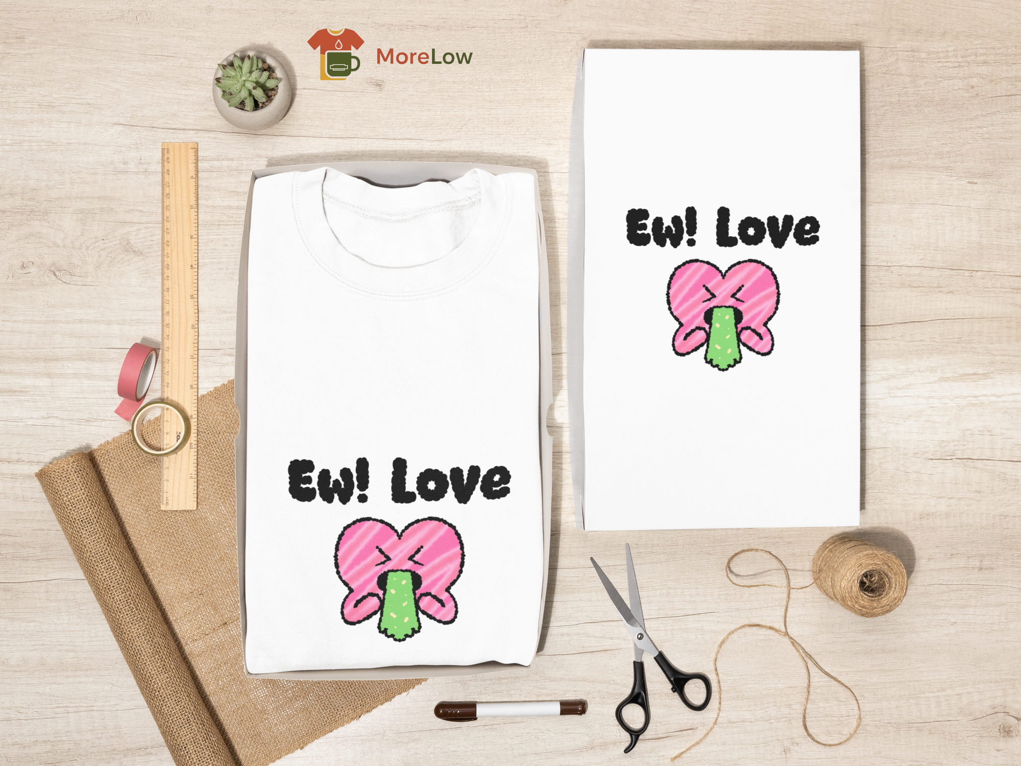 Anti-Valentine's Day 'Ew! Love' Vomiting Heart Sweatshirt & T-Shirt