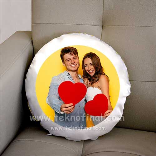 Yellow Pillows with Round Emojis