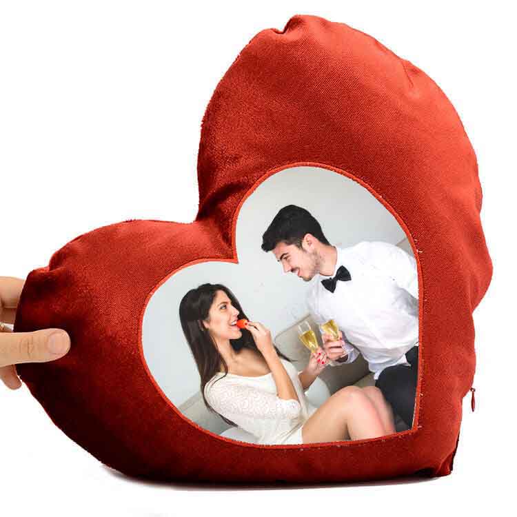 Sublimation Silk Heart-Within-a-Heart Pillow