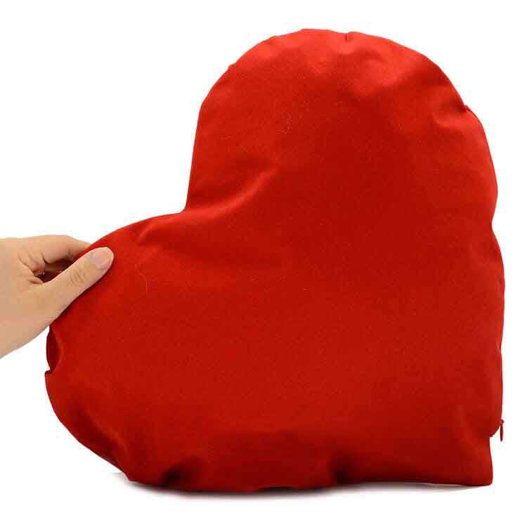 Sublimation Horizontal Red Heart Pillowcase