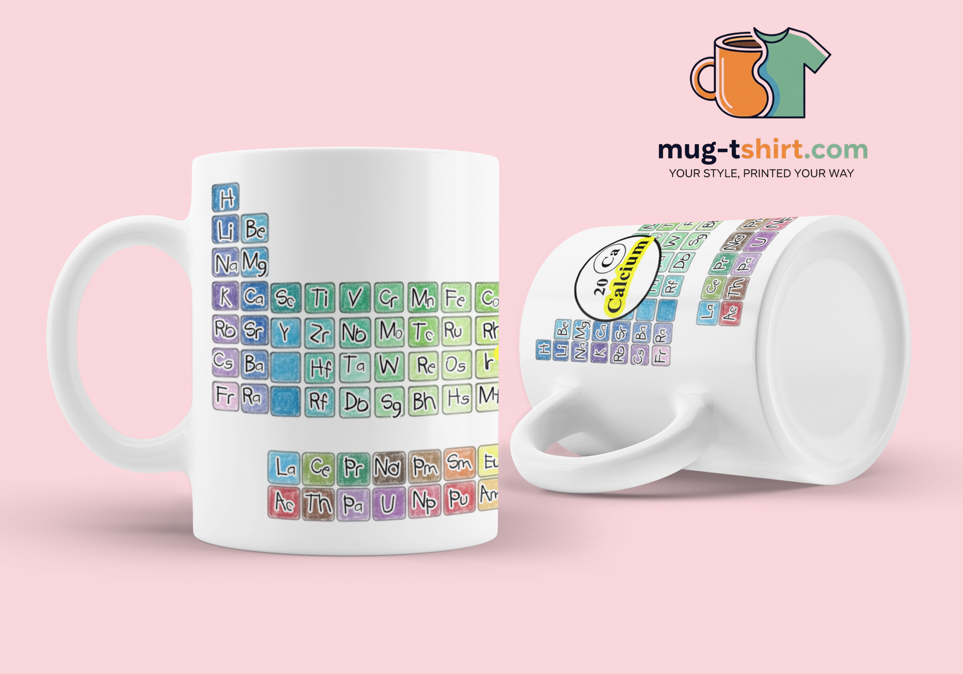 Periodic Table Elements Mug - Custom Coffee Mug Up to 20 Elements - Personalized Set