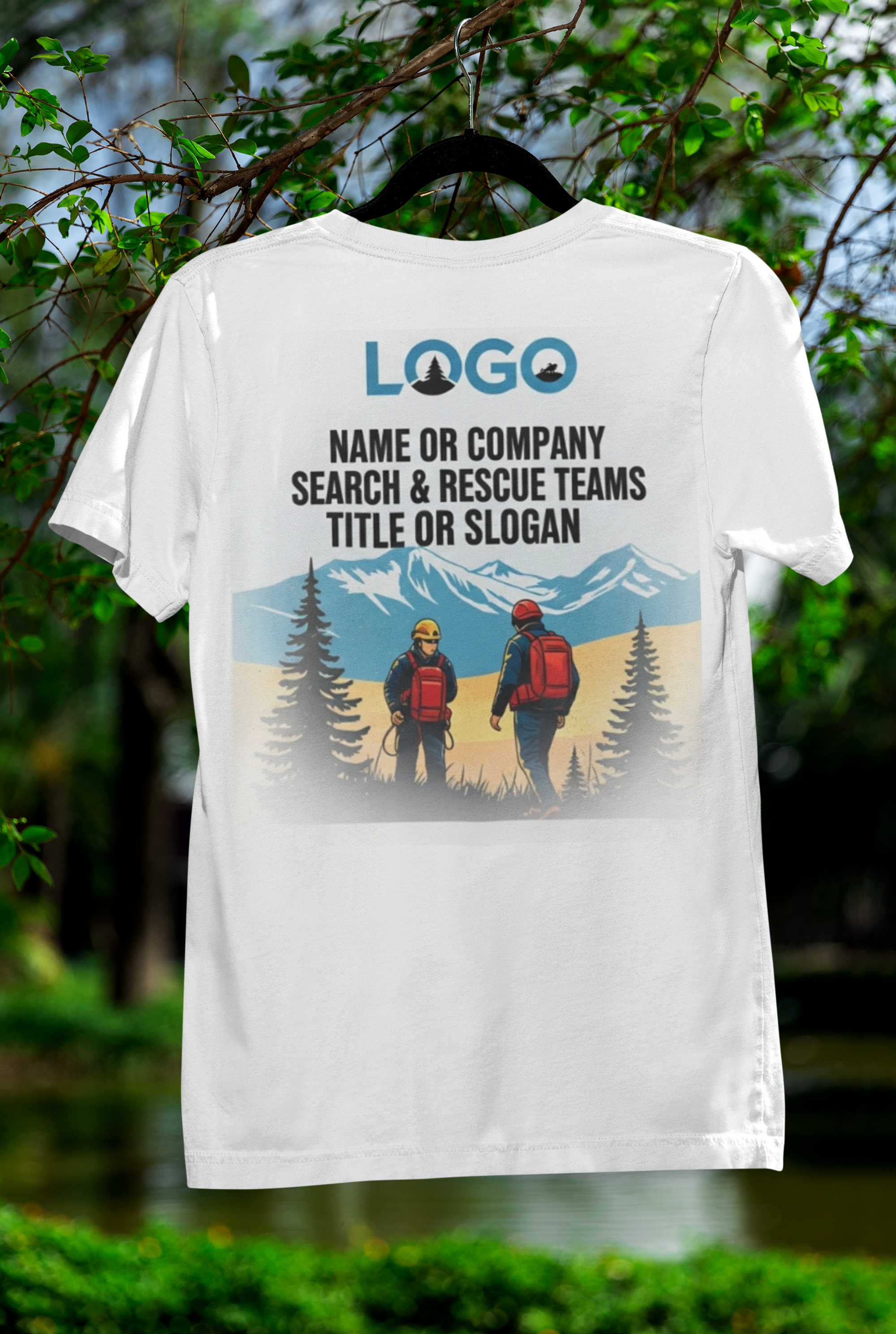 Personalized Search and Rescue T-shirt | T-shirt with Team Name Printed | Mountain Rescue Team Apparel | Emergency Personnel T-shirt