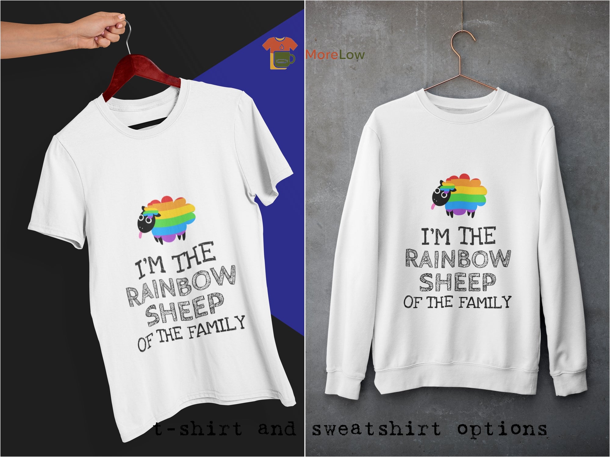 Rainbow Sheep of the Family T-shirt and Sweatshirt