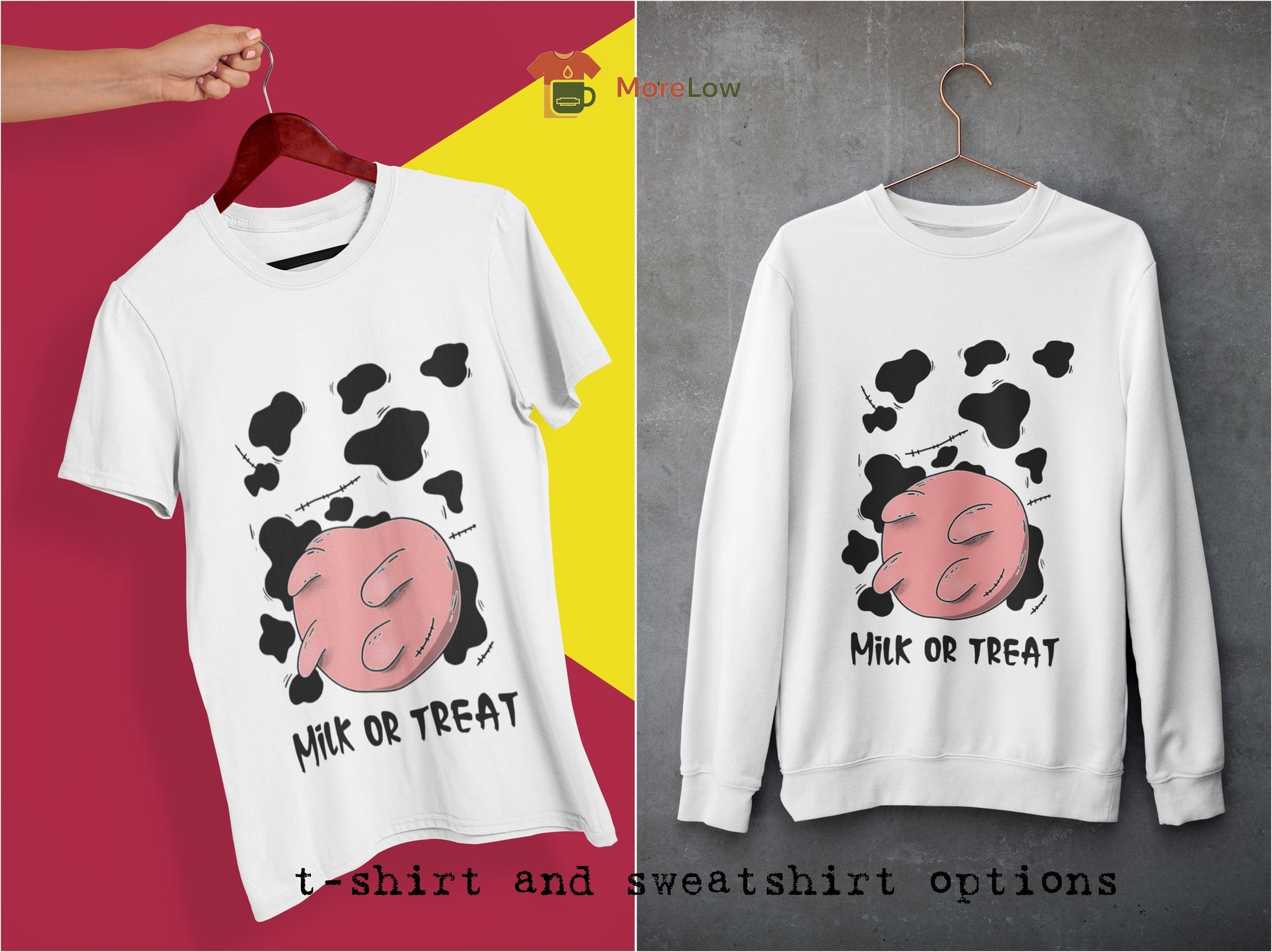 Milk or Treat T-shirt and Sweatshirt