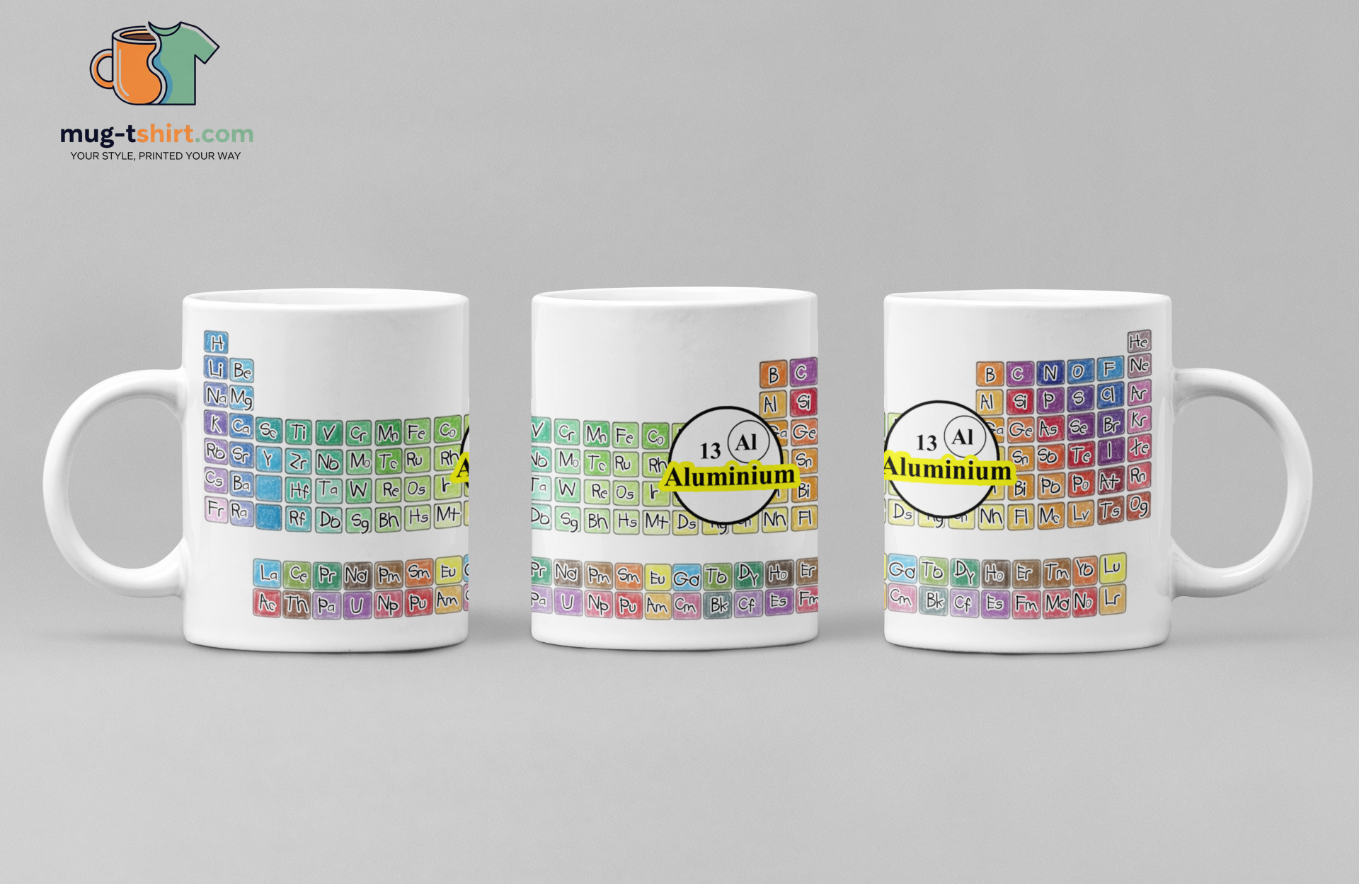 Periodic Table Elements Mug - Custom Coffee Mug Up to 20 Elements - Personalized Set