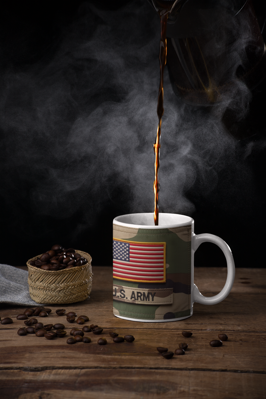 Personalized U.S. Army Mug - Military Rank and Name Printed Coffee Mug - Sublimation Printed Soldier Gift