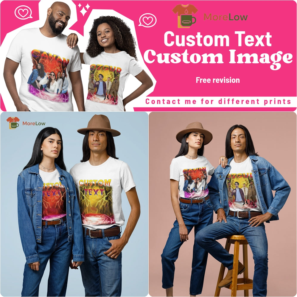 Custom Photo and Text Design T-Shirt | Bachelor/Bachelorette Party T-Shirt | Unisex Sublimation Print