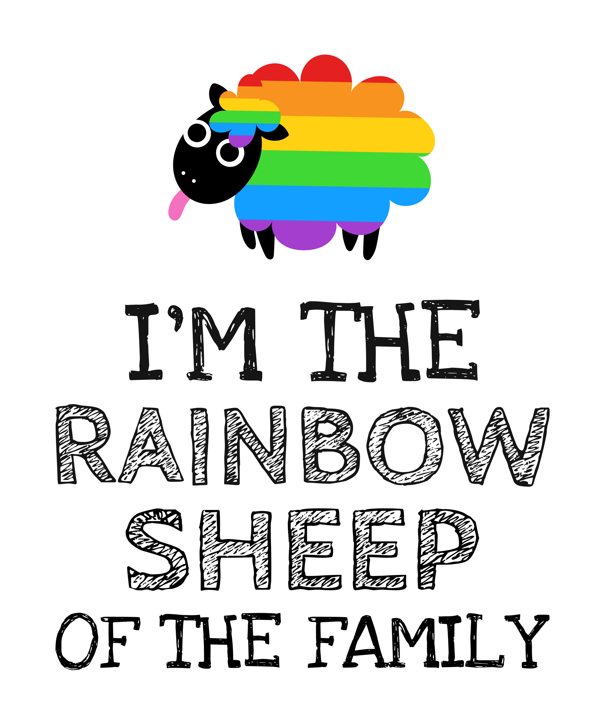 Rainbow Sheep of the Family T-shirt and Sweatshirt