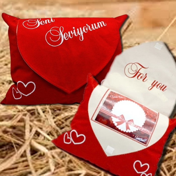Square Letter Pillowcase with Photo Insert