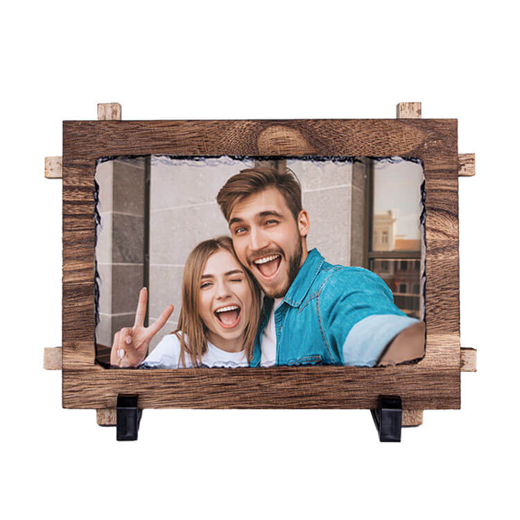 Sublimation Wooden Natural Stone Frame - 12x17cm