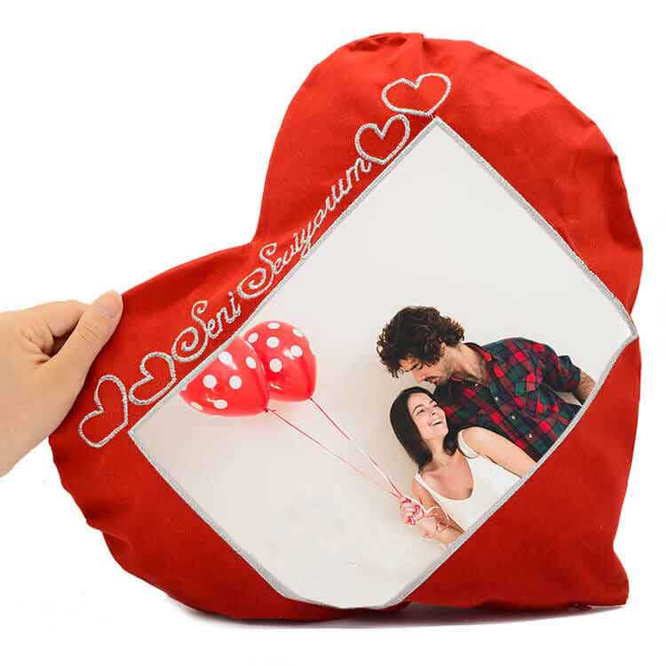Sublimation 'I Love You' Heart Pillow (Horizontal)