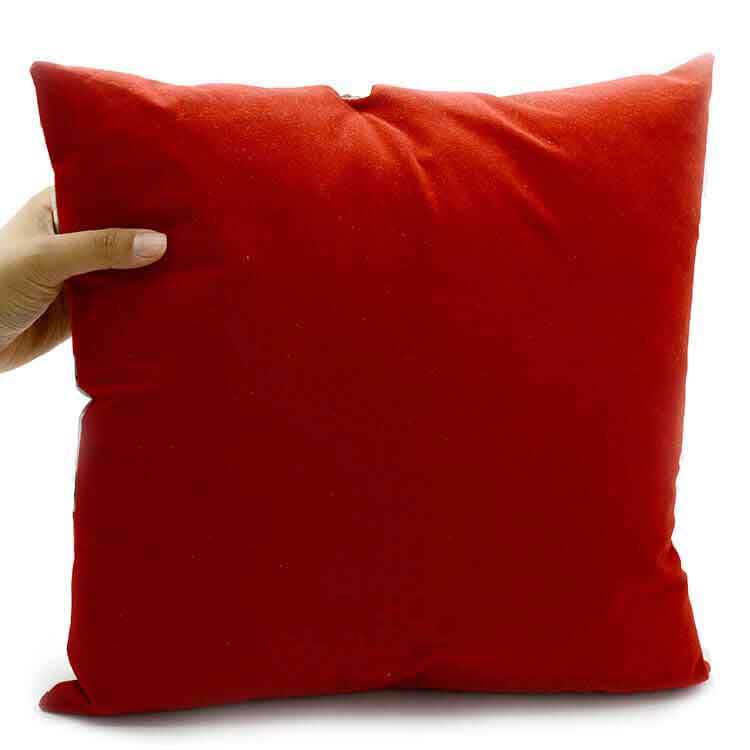 Sublimation Square Red Suede Pillow (Without Strips)