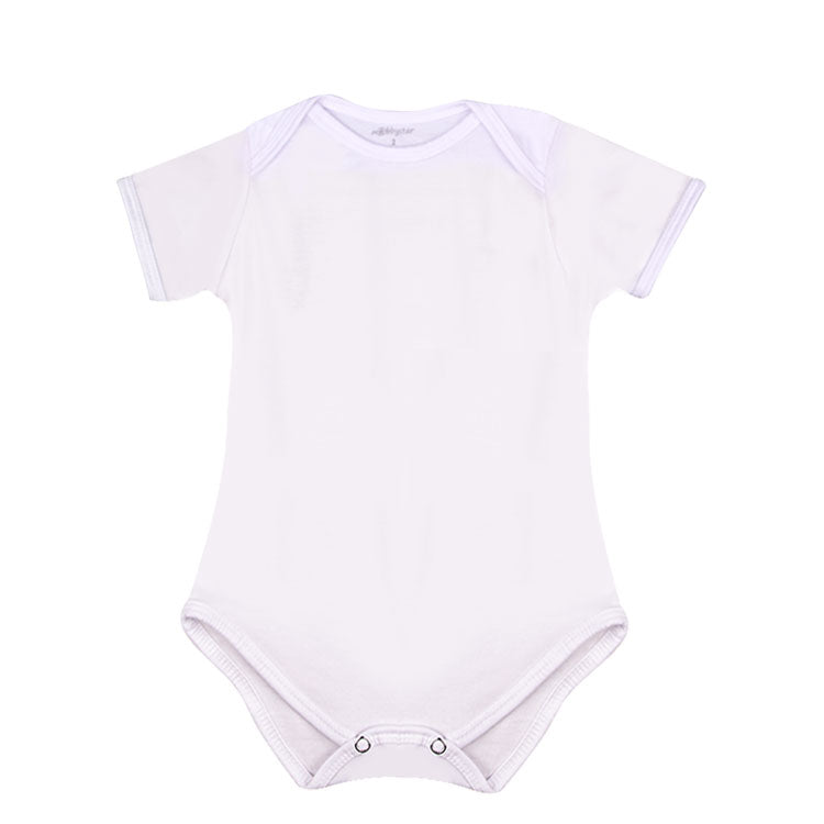 Sublimation Short Sleeve White Baby Bodysuit