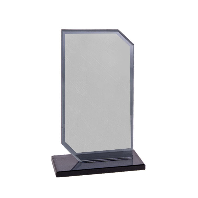Smoked Crystal Glass Plaque