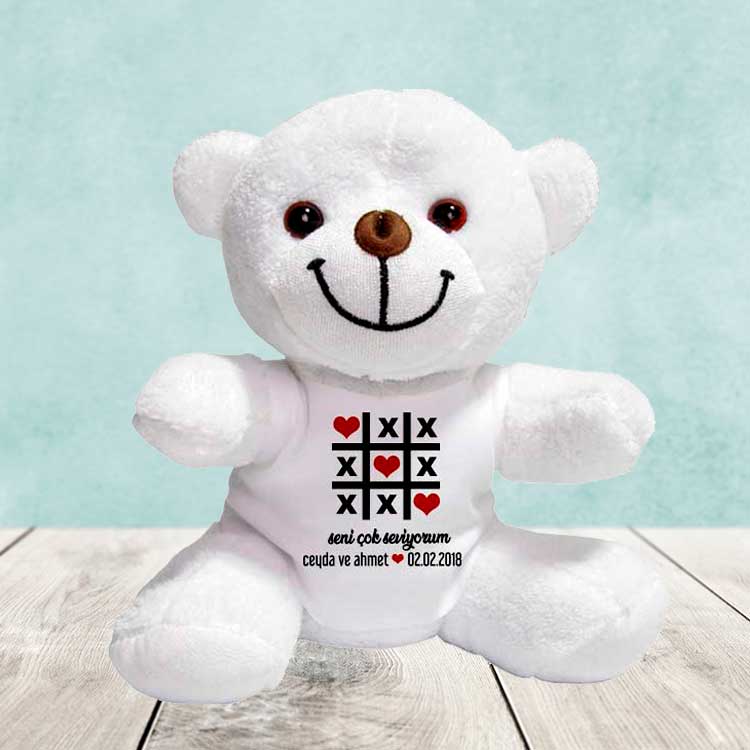 Customizable White Plush Bear | Add Photo/Text | Unique Gift for Kids and Adults | Personalized Toy