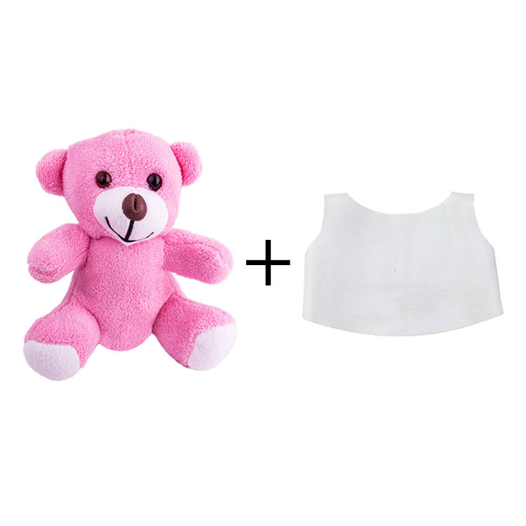 Personalized Pink Plush Bear | Add Photo/Text | Unique Gift for Kids and Adults | Custom Toy