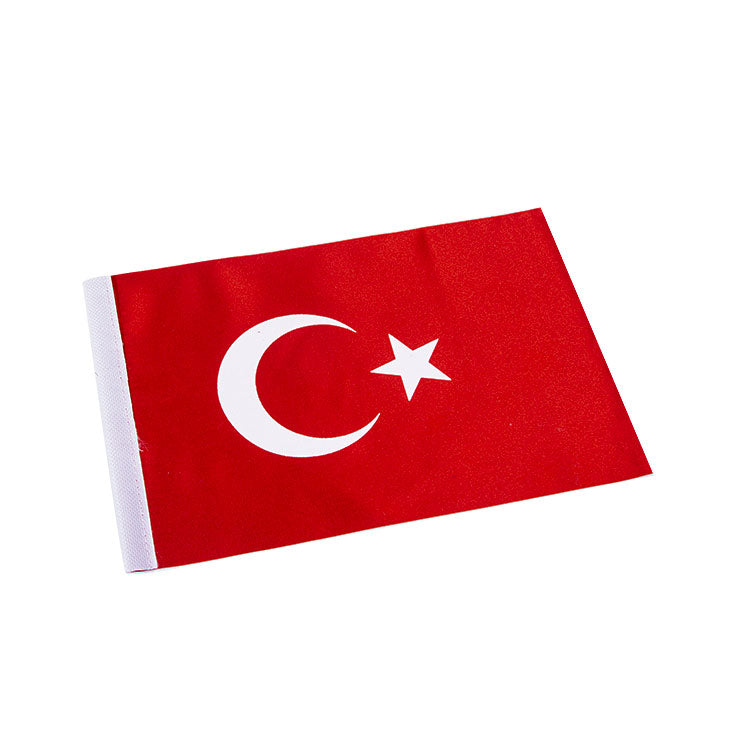 Custom Double-Sided Desk Flag - Logo, Country Flag, Association Banner Printed - Personalized Mini Flag with Pole