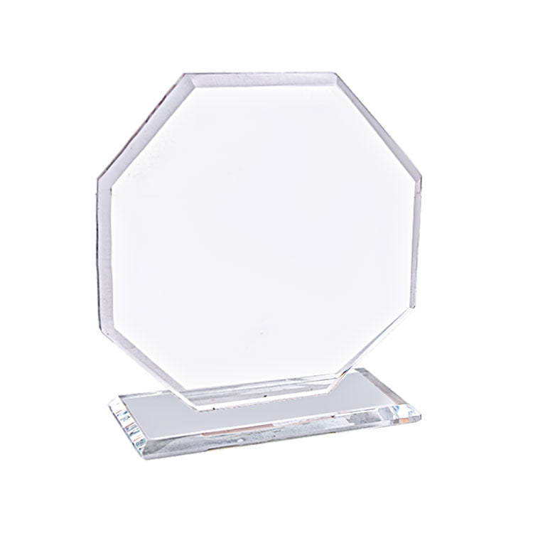 Sublimation Octagonal Crystal Clear Glass Plaque