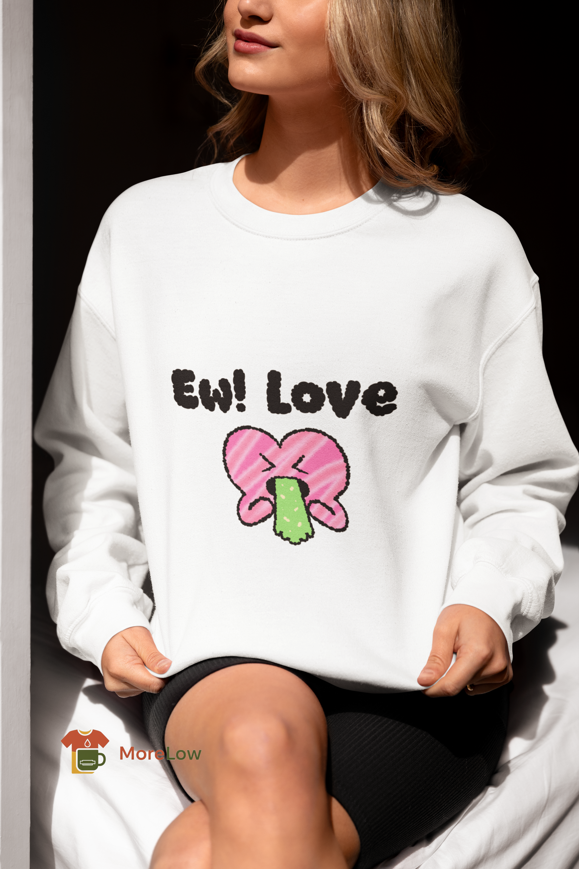 Anti-Valentine's Day 'Ew! Love' Vomiting Heart Sweatshirt & T-Shirt
