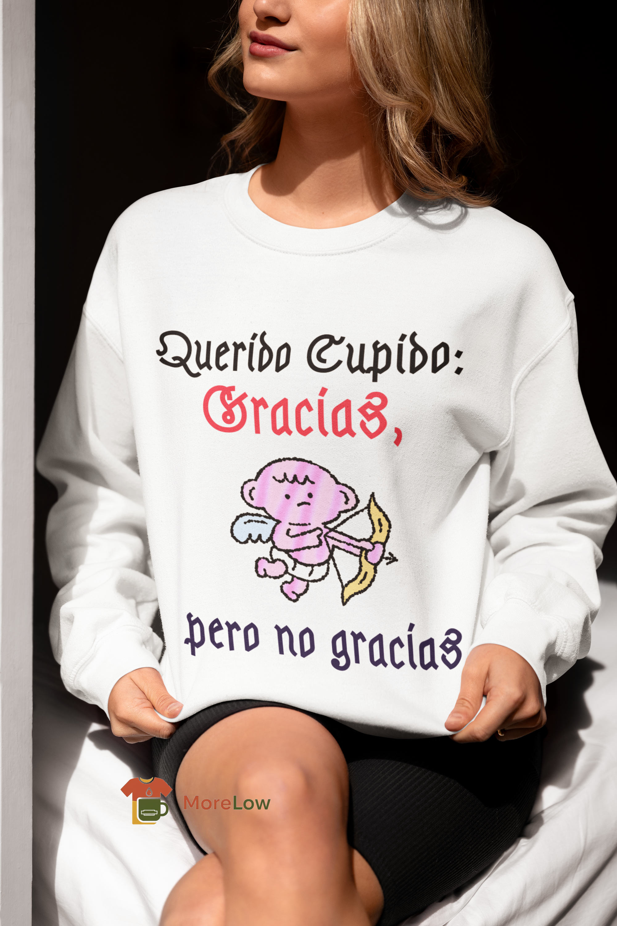 Spanish Anti-Valentine's Day 'Querido Cupido' Sweatshirt & T-Shirt