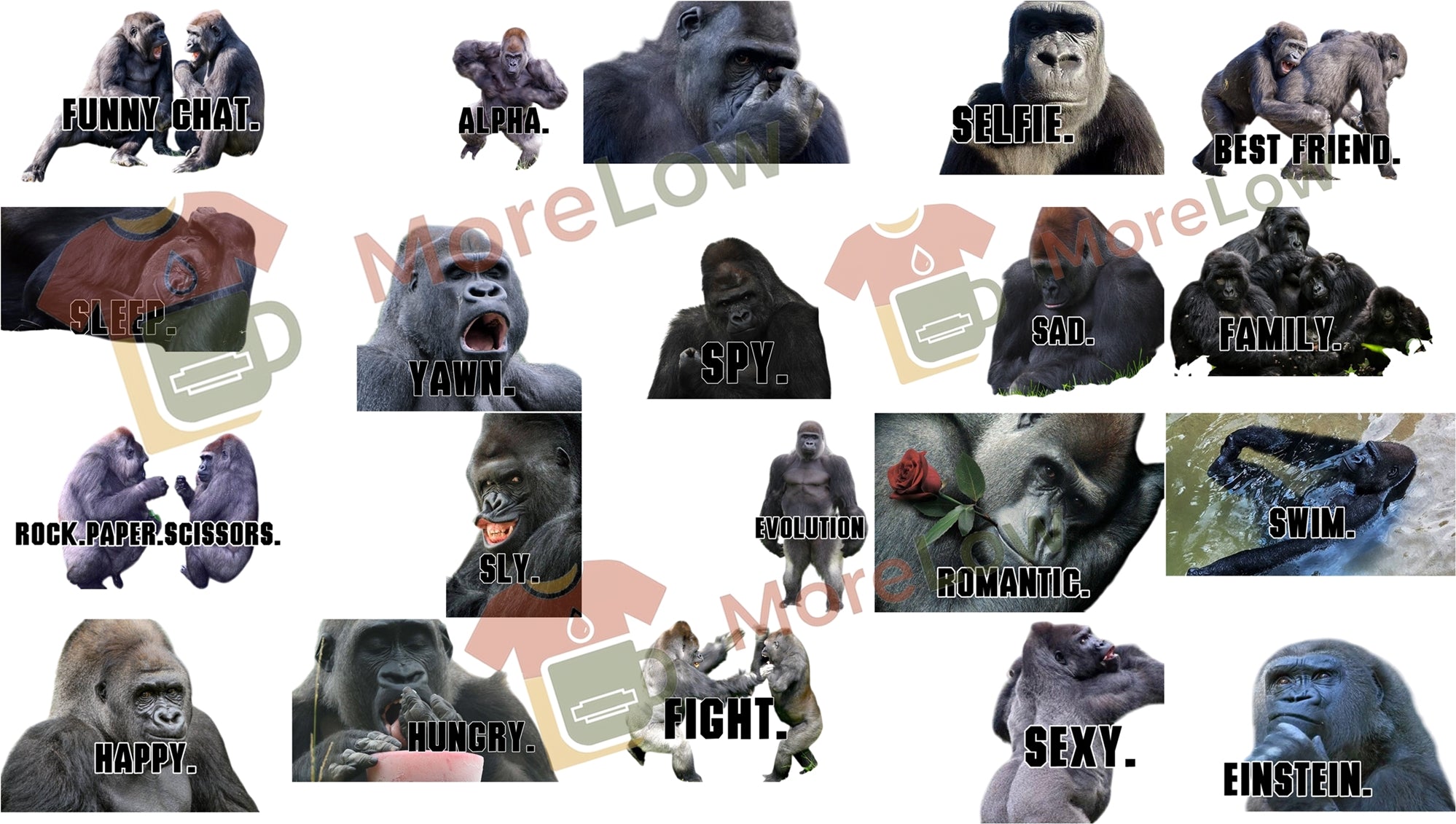 Funny Gorilla T-shirts for Your Mood: Conversation Starter Mood and Emotion T-shirts